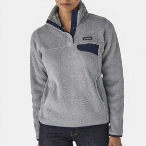 Patagonia Women’s Snap-T Fleece Pullover, medium gray/blue